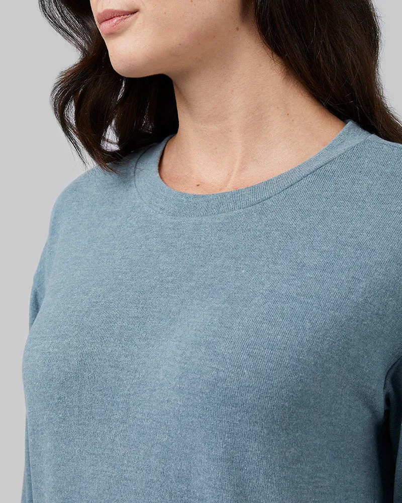 WOMEN'S SOFT SWEATER KNIT CREW TOP