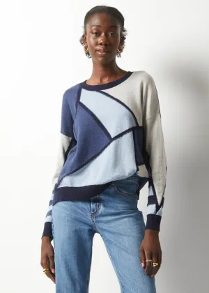 Zaket and Plover ZP6348U Mosaic Intarsia Sweater