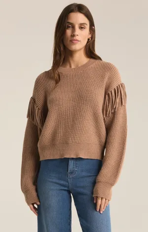 ZSU On the Fringe Sweater in Campfire